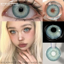 EYESHARE 1pair Natural Green Contact Lenses Yearly Brown Colorcon Makeup Gray Pupils Blue Lenses for Eyes High Quality Soft Lens