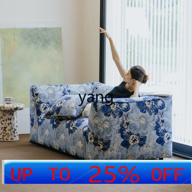 

XC Flora series blue double Italian medieval sofa living room light luxury sofa