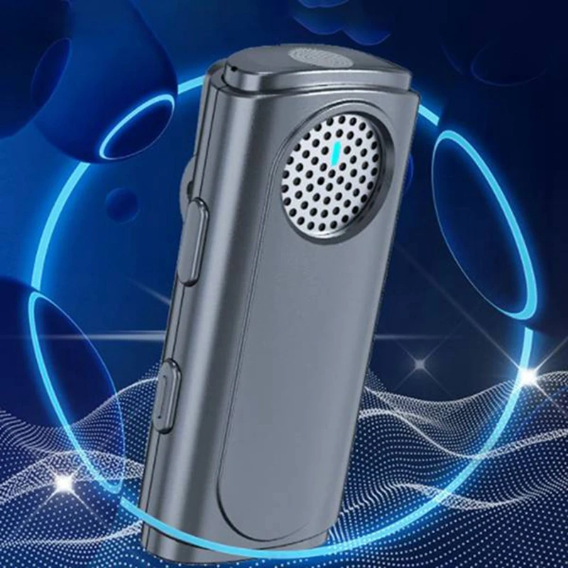 Wireless Lavalier Microphone Mini Portable Lapel Mic Dual-Channel Audio Video Voice Recording For Live Audio