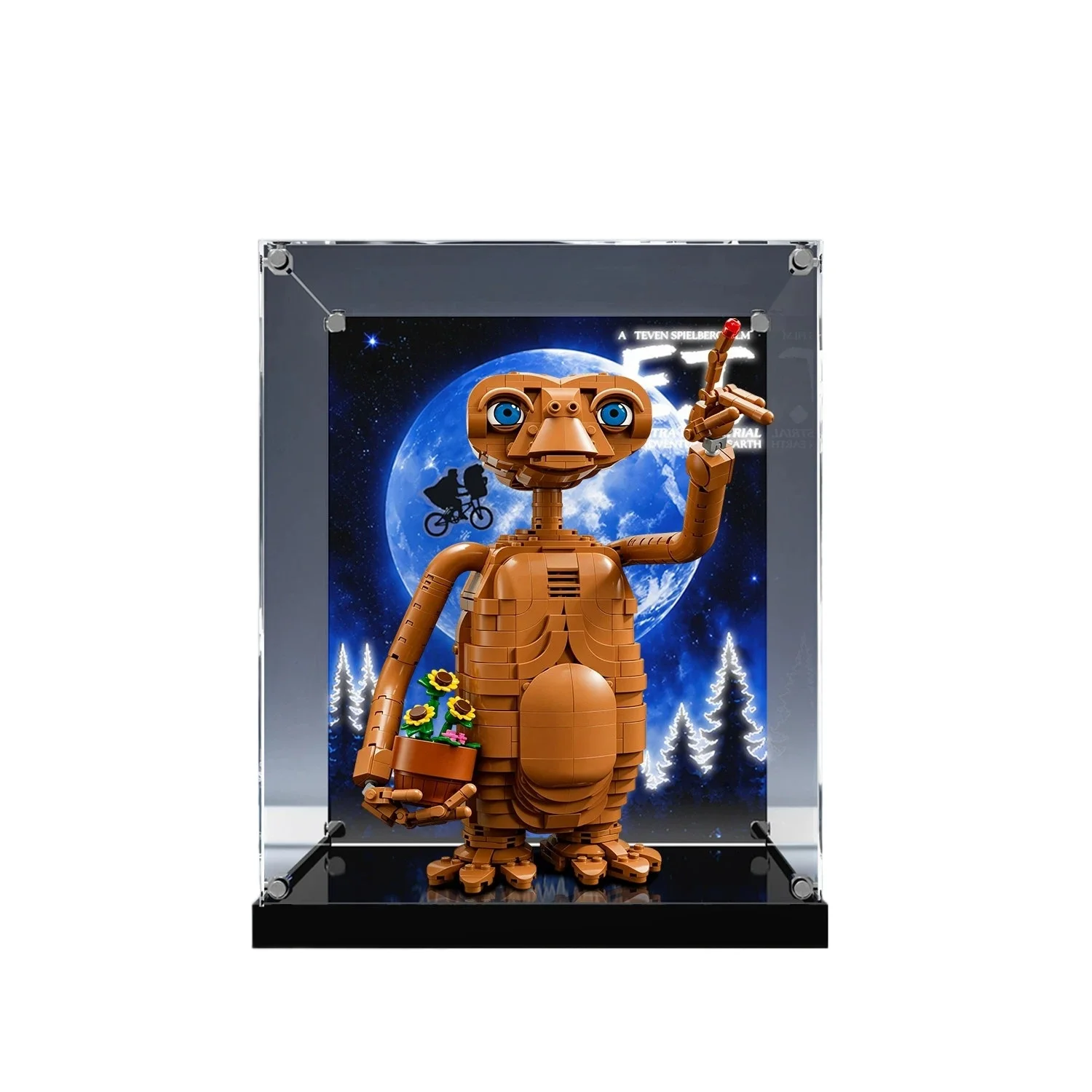 Suitable for Lego 21370 IDEAS series alien E.T. figurine display box made of transparent acrylic. A storage box for Lego models