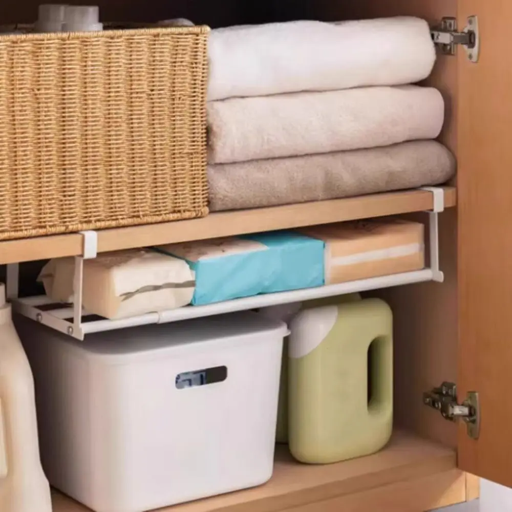 Space Saving Metal Shoe Rack Adjustable Extendable Hanging Storage Rack Efficient Layered Shelf