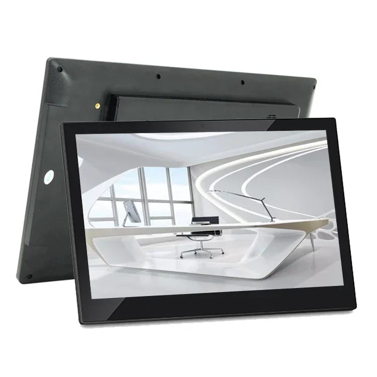 OEM Wall Mounted 15.6'' Capacitive Touch Screen Android 10 1920*1080 AD Player with POE RJ45 Port