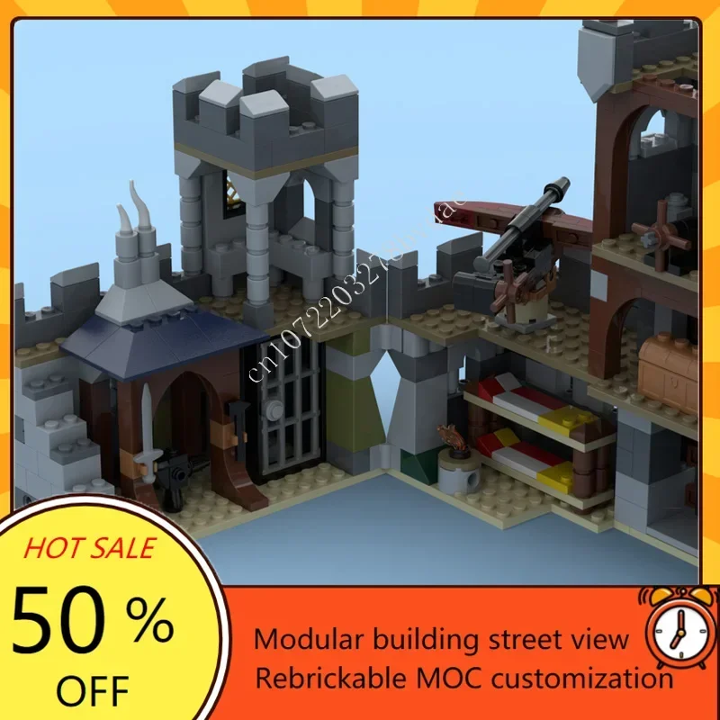 910PCS MOC Medieval Castle Custom Puzzle Model Falcon King's Castle Technical  DIY Technology Assembly Set Child Holiday Gift