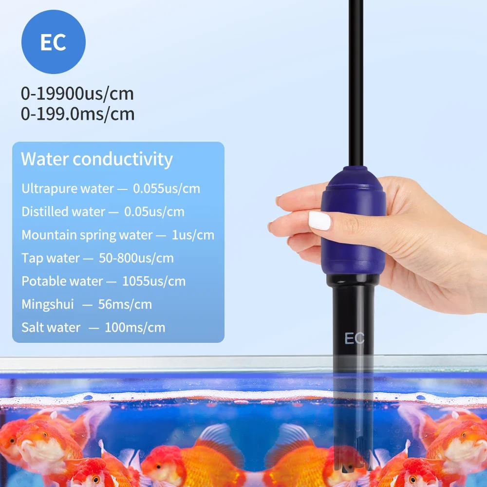 6 in 1 벤치탑 PH/EC/CF/OR/TDS/온도 디지털 PH 미터 테스터 다기능 수질 검사기