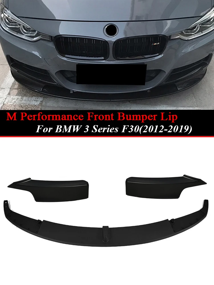 

M Performance Gloss Black Front Bumper Lip Diffuser Spiltter For BMW 3 Series F30 Sport Accessories F31 M Tech 2011-2019