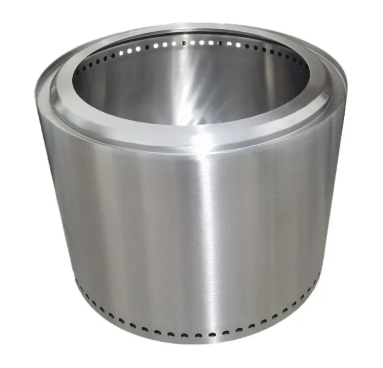 Outdoor camping wood burning furnace, large integrated stainless steel combustion smokeless courtyard heating furnace