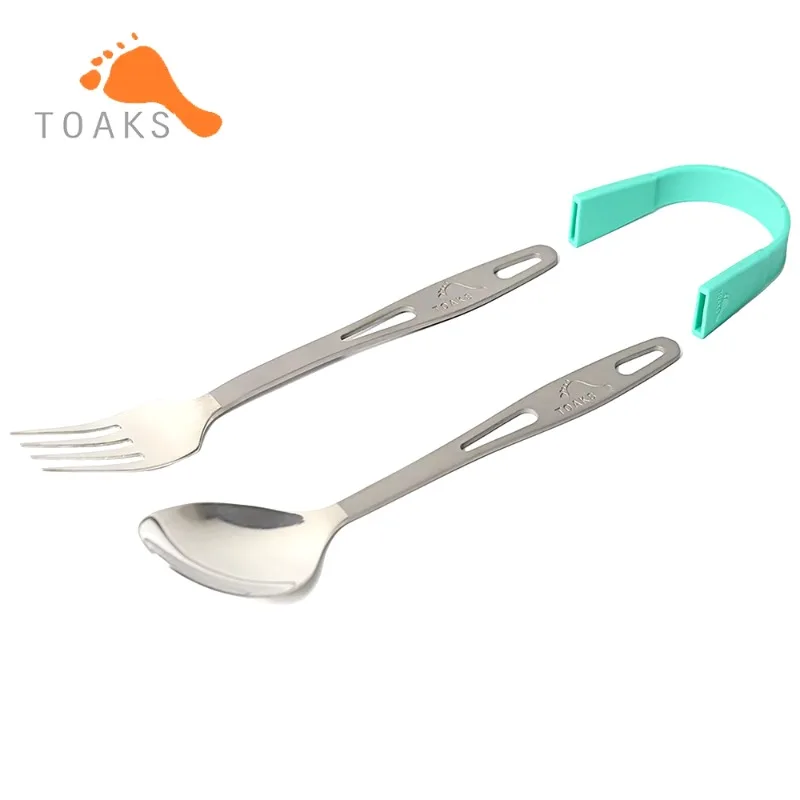 Imagem -05 - Conjunto de Garfo de Colher de Titânio Toaks Conjunto Ultraleve Slv15 Utensílios de Mesa de Acampamento para Cozinha Doméstica