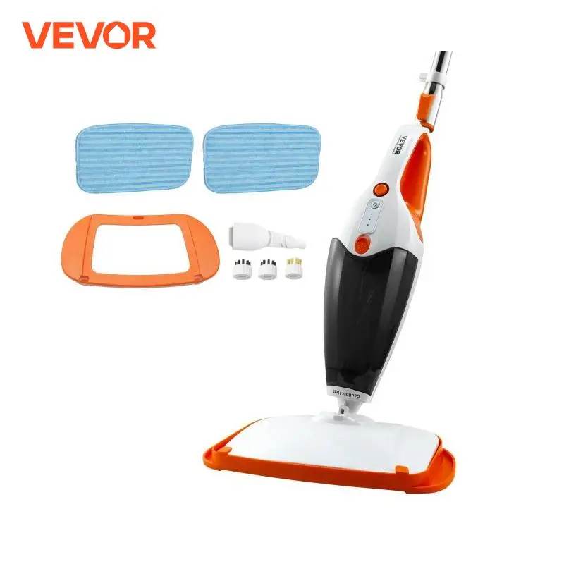 

VEVOR Steam Mop 8/5/2-in-1 Hard Wood Floor Cleaner with Brush Heads for Various Hard Floors Like Ceramic Granite Marble Linoleum