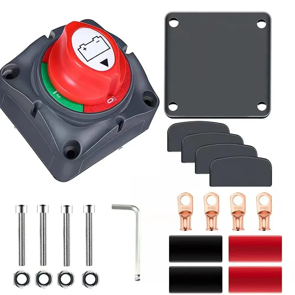 2 Position Battery Disconnect Switch Key Switch 2 Pin Battery Isolator Switch Second Gear Anti-Leakage Protection Rotary Switch