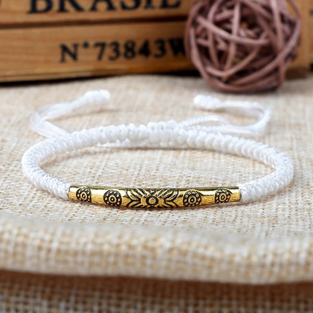 Classic Long Tube Charms Bracelets Women Men Lucky Red String Thread Rope Handmade Braided Bracelet Friendship Fashion Jewelry