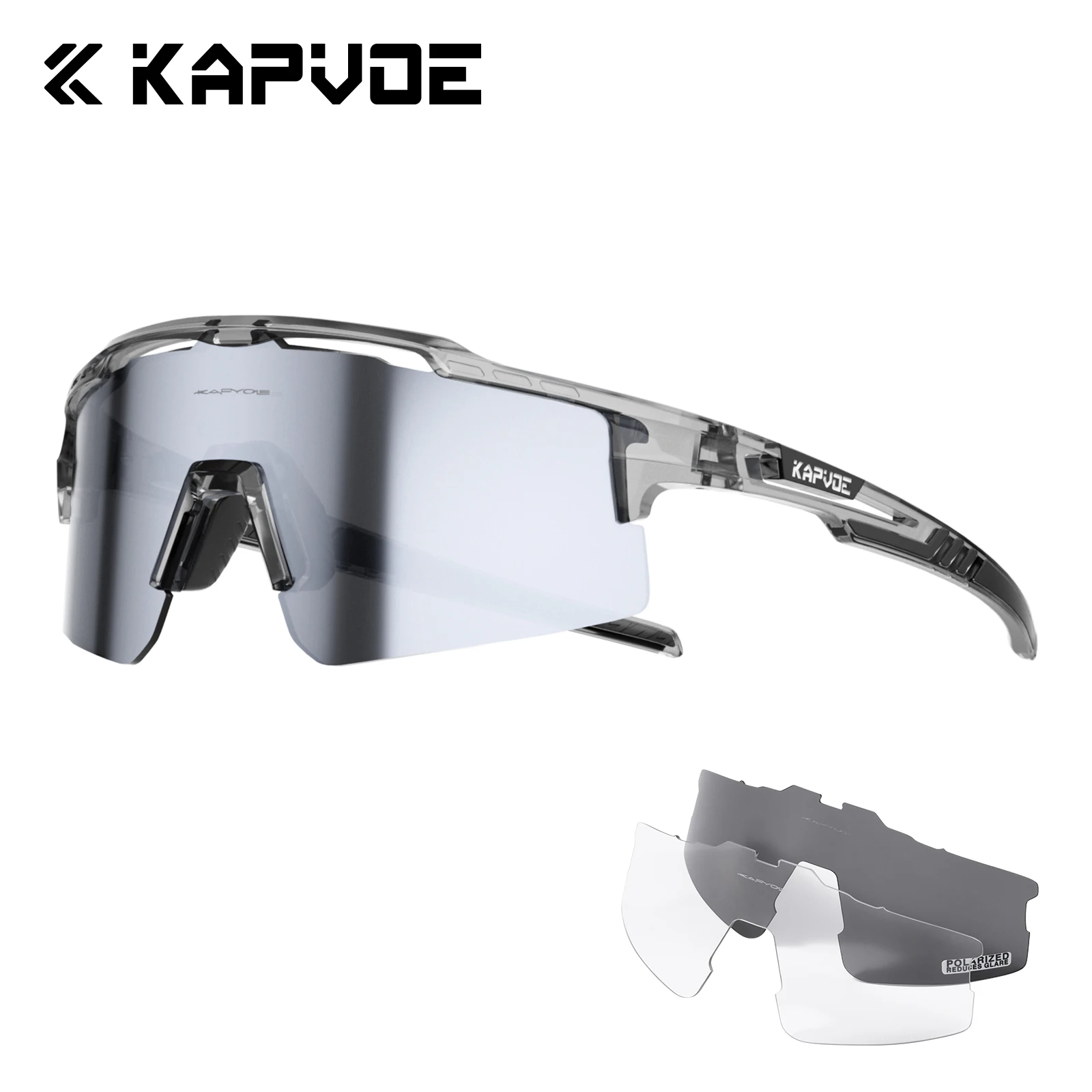 AliExpress kapvoe Kapvoe 3lens Ski Sunglasses Snow Goggles Cycling Glasses Photochromic MTB Riding Skating Sunglasses UV400 Man Woman Bike Eyewear