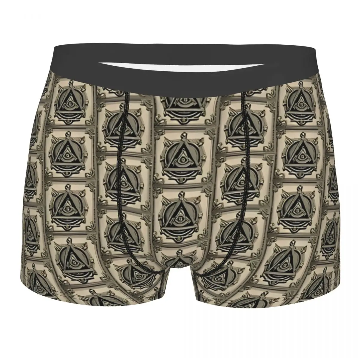 Original Freemasonry Symbol Men Underwear Boxer Briefs Shorts Panties Novelty Mid Waist Underpants for Homme S-XXL