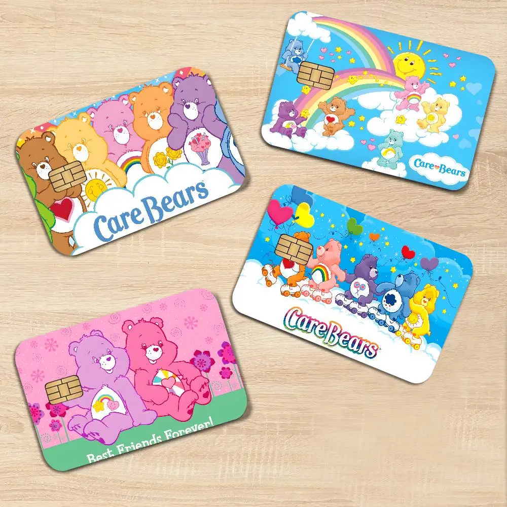 Cartoon Anime C-Care Cute B-bears Anime Spend or Save Funny Shell On Off Ultra Thin No Fade Sticker Film for Debit Credit Card