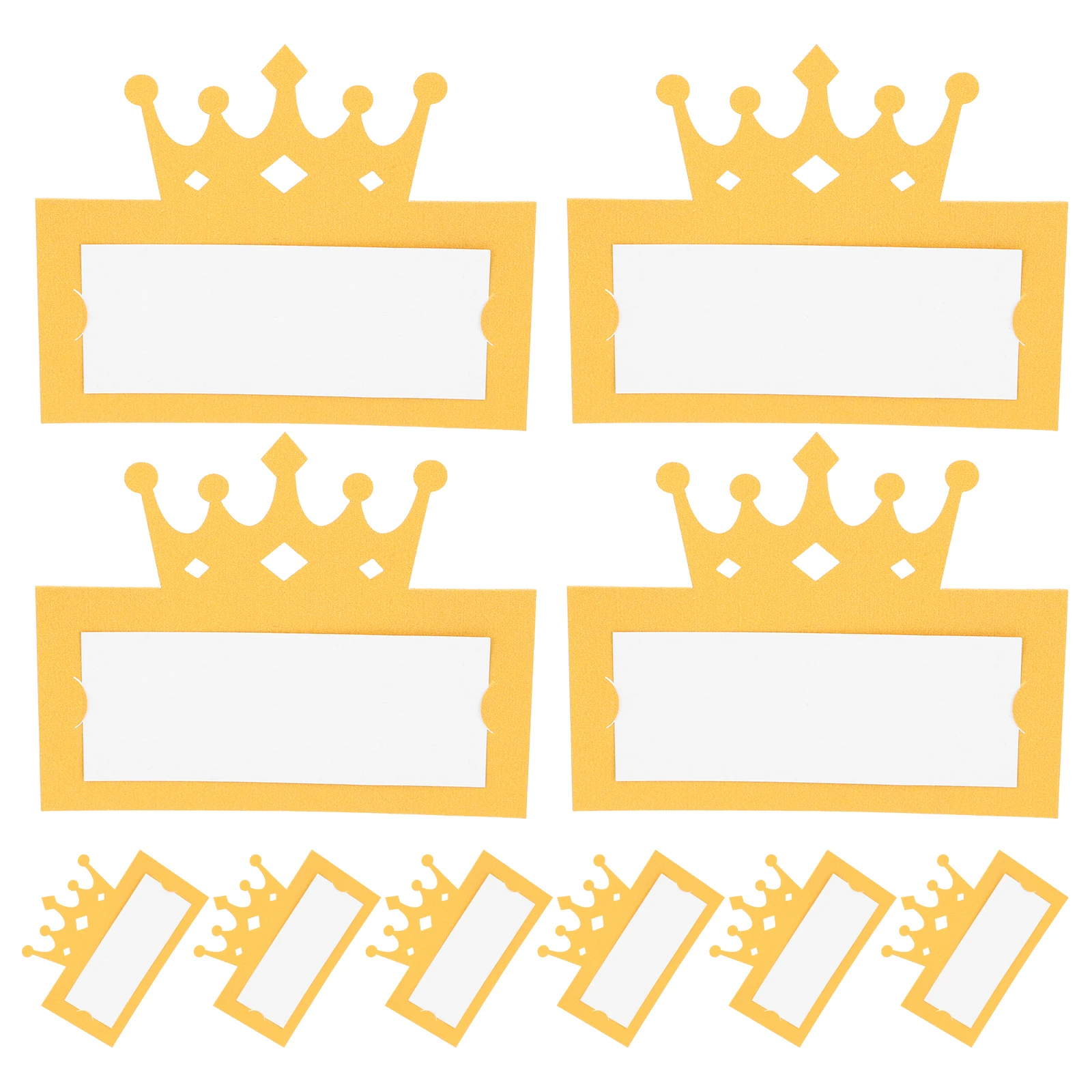 

50Pcs Seating Place Cards Elegant Crown Design Table Tent for Wedding Birthday Party Banquets Table Name Cards