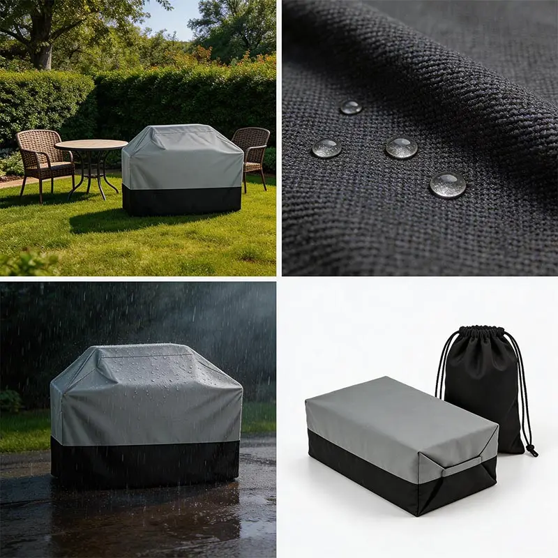 210D 5 -Size BBQ Grill Cover Anti-Dust Waterproof Weber Heavy Duty Charbroil BBQ Cover Outdoor Rain Protective Barbecue Cover view 3