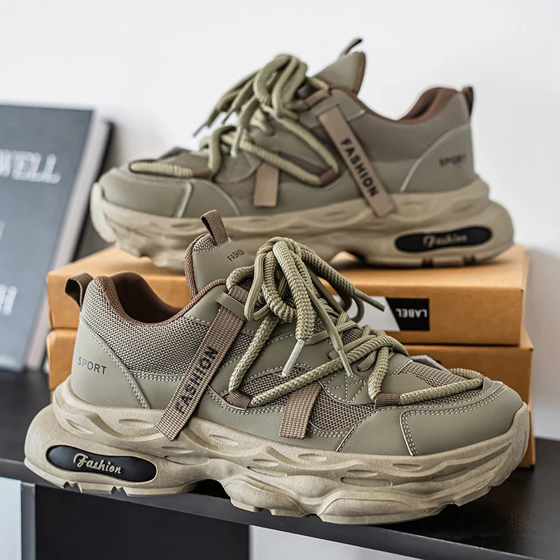 

Men's Shoe Breathable Thick Soled Casual Sneakers Outdoor Running Four Seasons New Tennis Men Soft Soles Comfort Male Sneakers