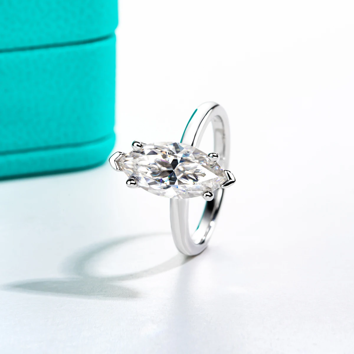 AnuJewel 3ct D Color Marquise Cut Moissanite Engagement Wedding Ring 925 Sterling Silver Rings For Women Gift Jewelry Wholesale