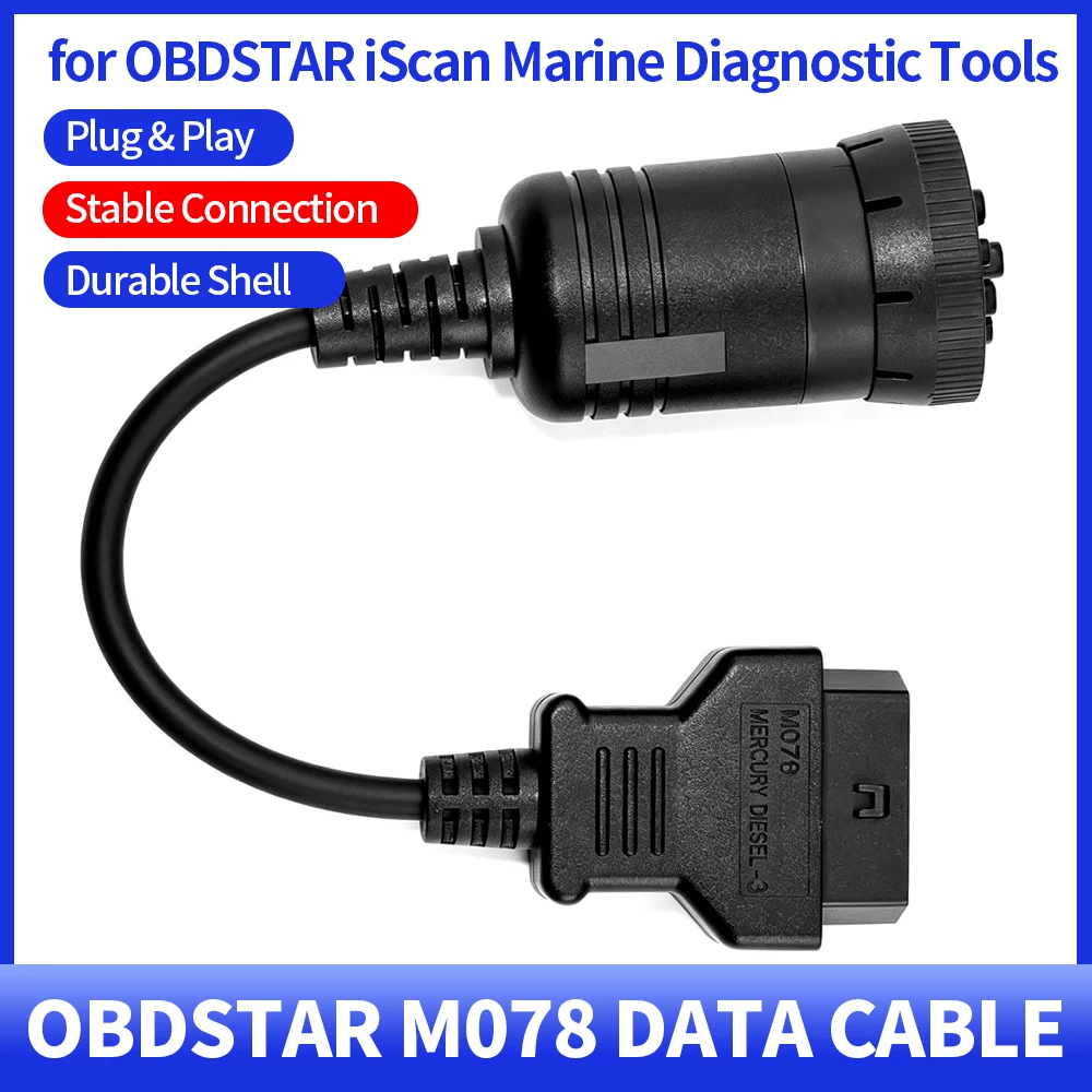OBDSTAR M078 Marine Diagnostic Cable for OBDSTAR iScan Marine Tools for Mercury Diesel-3 Boat Engine OBD2 Adapter 9Pin Wire Tool