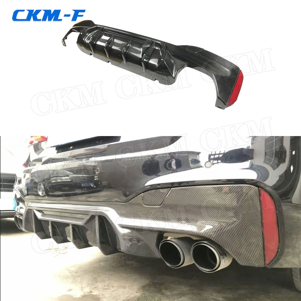 

Dry Carbon Fiber / FRP Rear Bumper Lip Diffuser Plate For BMW 5 Series G30 G38 M Sport 2017-2023 M5 Style Spoiler Car Styling