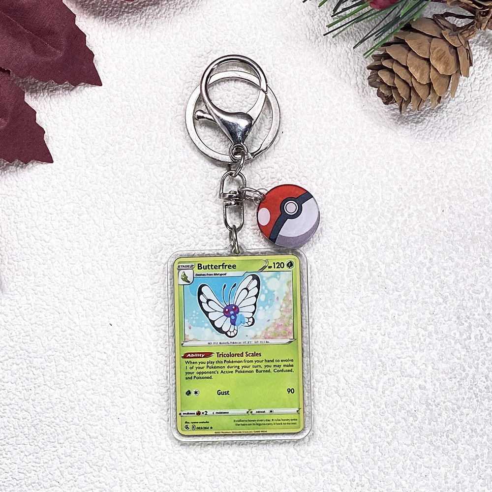Pokémon Pikachu Bulbasaur Eevee Squirtle Niedlicher Schlüsselanhänger, Zubehör, Acryl-Anhänger, Anhänger für Tasche, Schlüsselhalter, Rucksack-Dekoration