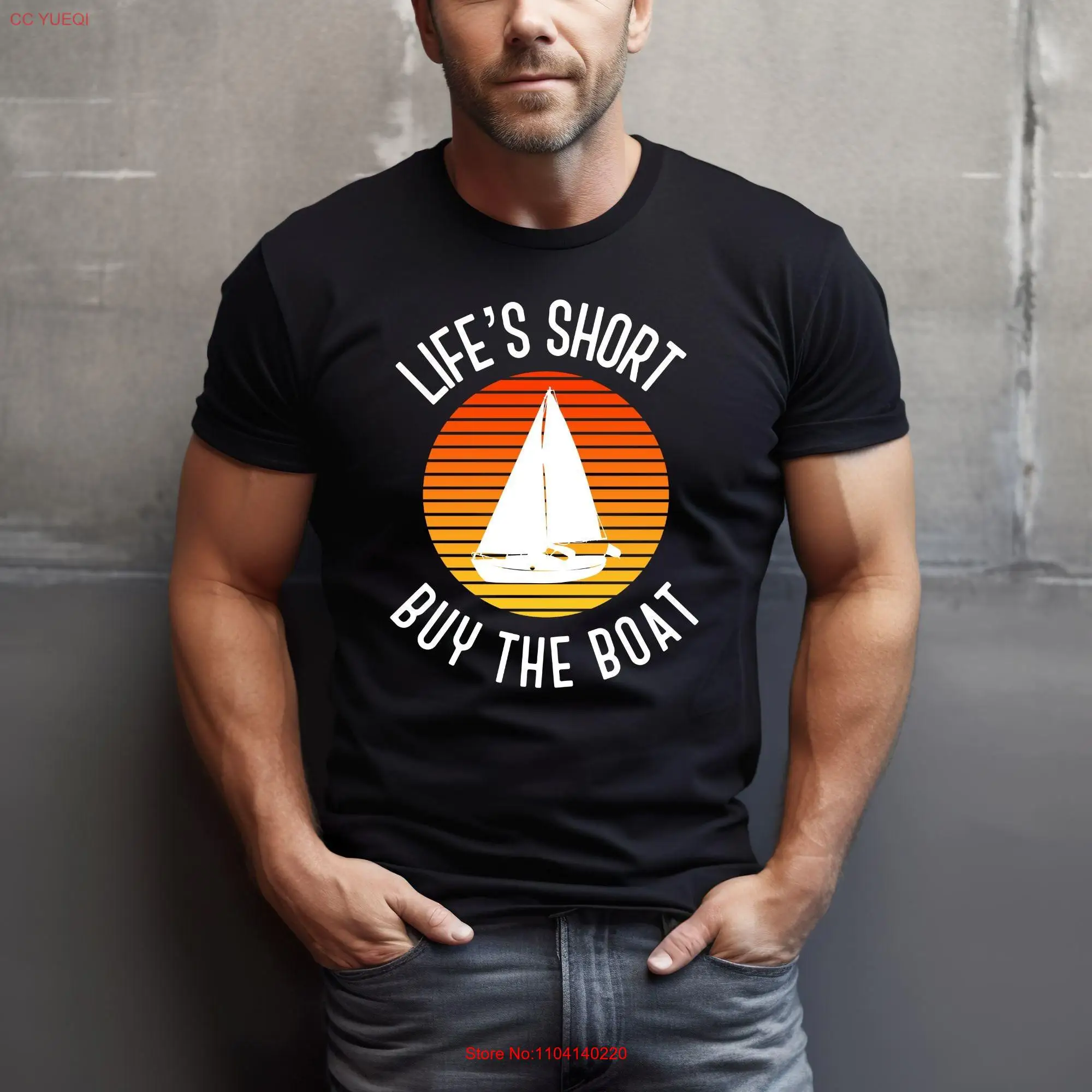 Boating T Shirt Sailing For Him Yachting Boater Boat Lover long or short sleeves