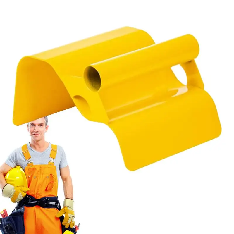 Landscape Curb Trowel Stainless Steel Mower Edger Trowel Landscape Curb Trowel Concrete Curb Tools Yellow With Handle And Putty