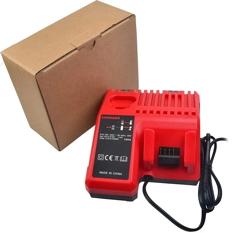 Battery Charger for Milwaukee 12V 14.4V 18V C1418C 48-11-1815/1828/1840 M&18 M&14 M&12-18C Lithium Battery