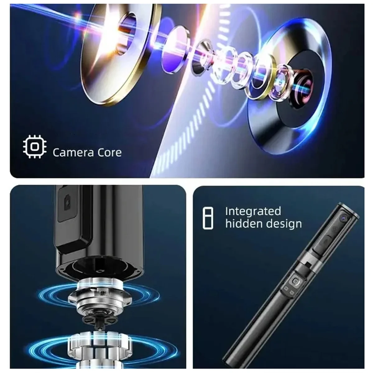 

Новый технический смартфон с искусственным интеллектом, отслеживание лица, вращающийся на 360° штатив для путешествий, портативный штатив для селфи, видеоблог, антивибрационный штатив