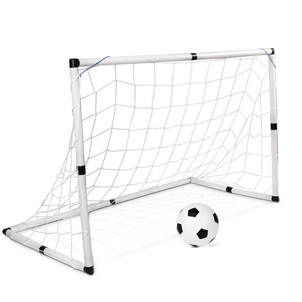 Outdoor DIY Fußball Spielset 1 pc Mini Kinder Fußball Tor Netz mit 1 pc synthetischen Fußball 1 pc Inflator und 4 pcs