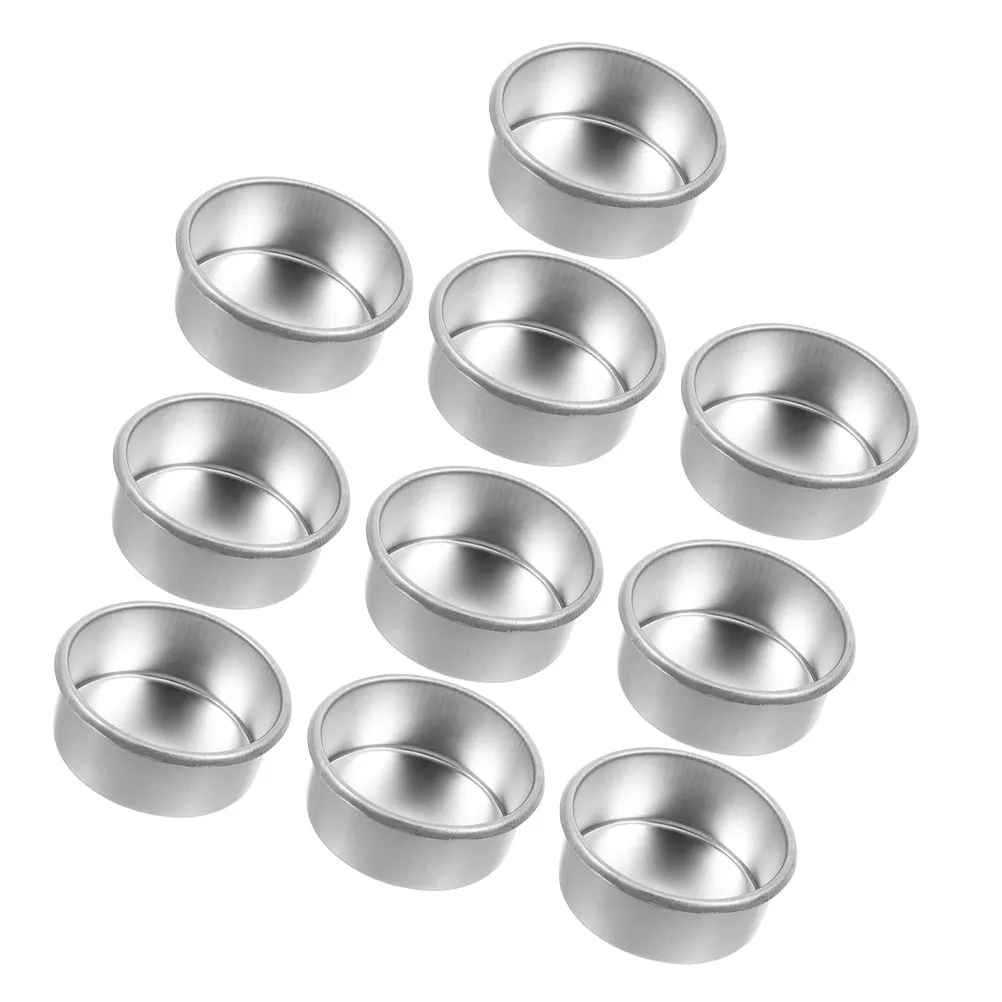 10Pcs Sleek Silver Flanged Empty Cups Christmas Wreath Accessory Tealight Holder Holiday Decor Centerpiece Home