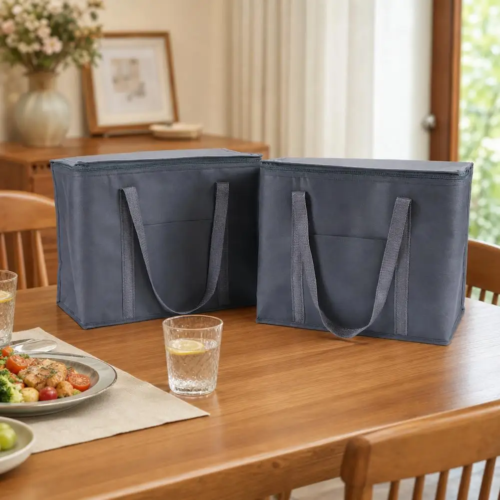 Insulated Bag: Keep Food Hot & Cold For Hours - Grocery Tote, Soft Cooler Bag, Pizza Warmer Lightweight & Sturdy Zipper