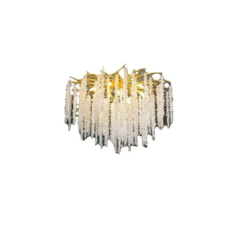 

Villa living room, crystal chandelier, light luxury restaurant bar island, designer model, bedroom, water drop chandelier