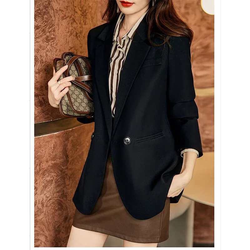 Frauen Neue Anzug Jacke frauen Frühling Und Herbst Chic Design Temperament Mode Lose Büro Professionelle Kleine Anzug Taste Co