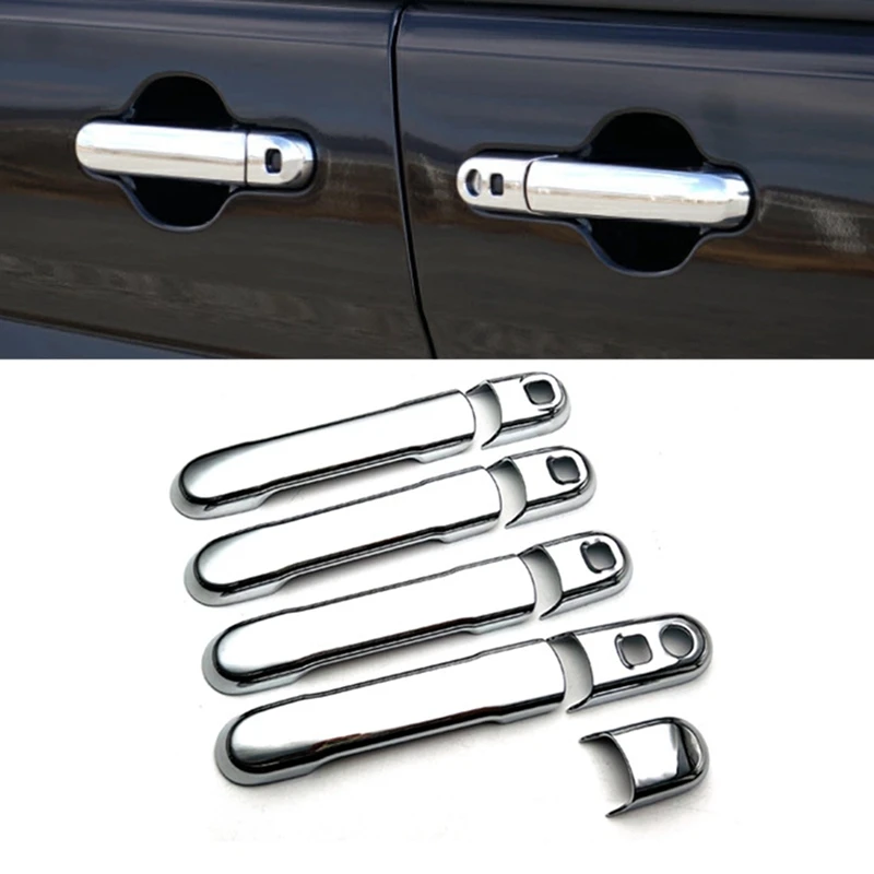 For Suzuki Solio Bandit 2021 2022 Car Chrome Door Handle Cover Trim Decorative Sticker Exterior Accessories