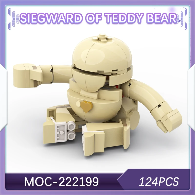 

124 шт., милый и сумасшедший маленький аниме, строительный блок с плюшевым мишкой, популярные игровые модели, набор кирпичей, креативные подарки MOC-222199