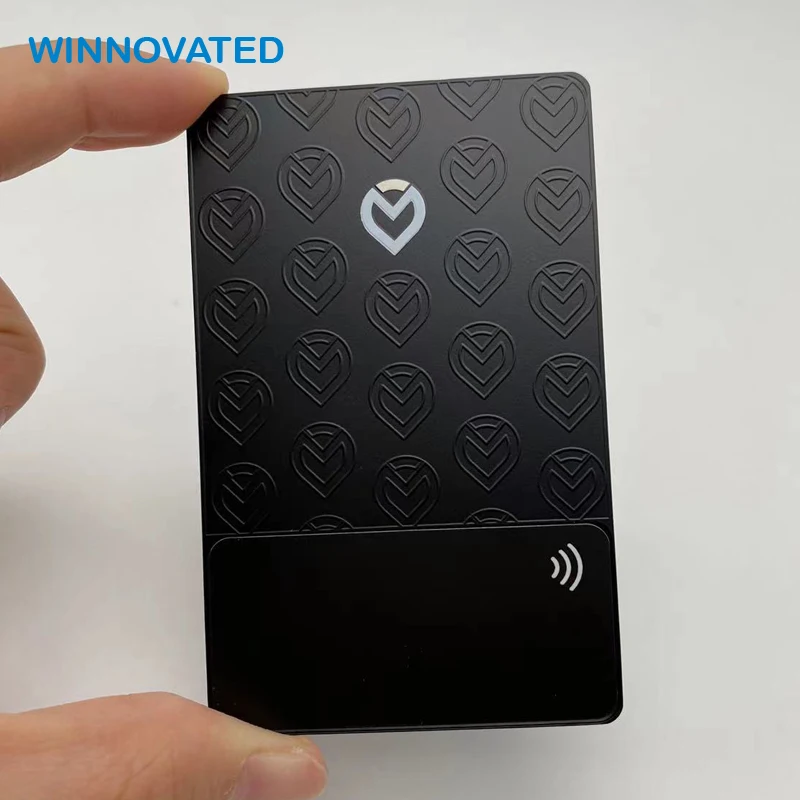 

Роскошная металлическая визитная карточка NFC с выгравированным логотипом и QR-кодом