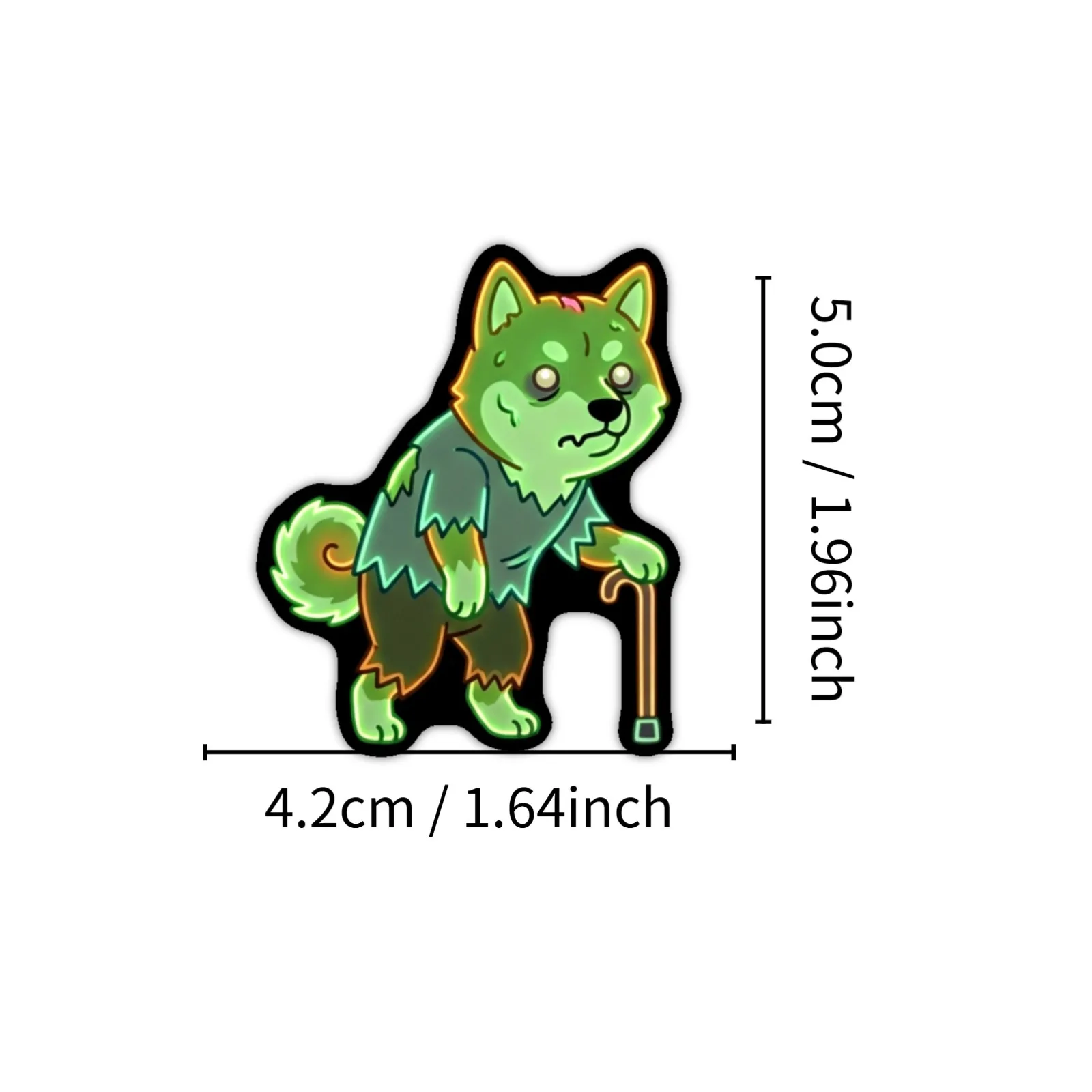 50Pcs Halloween Neon Funny Pet Pumpkin Stickers Waterproof for Skateboard Helmet Reward Journal DIY Decor Decals