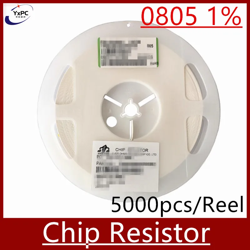 5000pcs 0805 SMD Resistor 0R ~10M 1% 1/8W 0 1 10 100 150 220 330 ohm 0R 1R 10R 100R 220R 330R 470R 1M 1K 2.2K 3.3K 4.7K 10K 100K