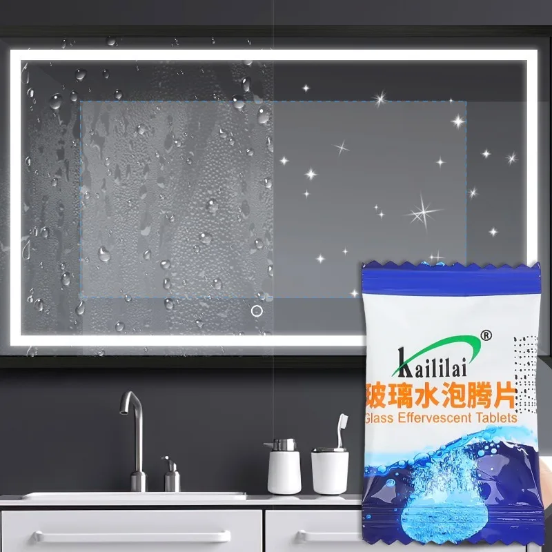 Automotive Effervescent Glass Cleaner Tablet Windshield Washer Fluid Solid Concentrate Safe Driving Clear View Dirt Remover Pack - Image 5