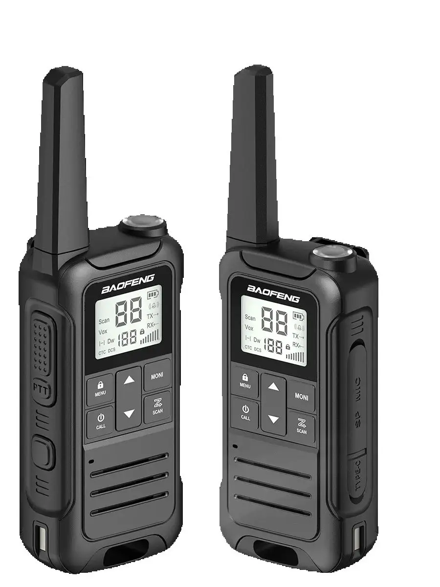 2 SZT. Baofeng F22 PMR 446MHz Mini Walkie Talkie Wodoodporne z Portem Type-C Bez Licencji NOAA Latarka Przenośne Radio Dwukierunkowe do Polowań — zdjęcie 2