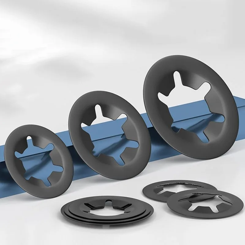 زهر البرقوق على شكل جوانات الأسنان الداخلية ستار قفل غسالة الخارجية الاحتفاظ حلقة غسالة مجموعة متنوعة M3 M4 M5 M6 M8 M10 M12 #2