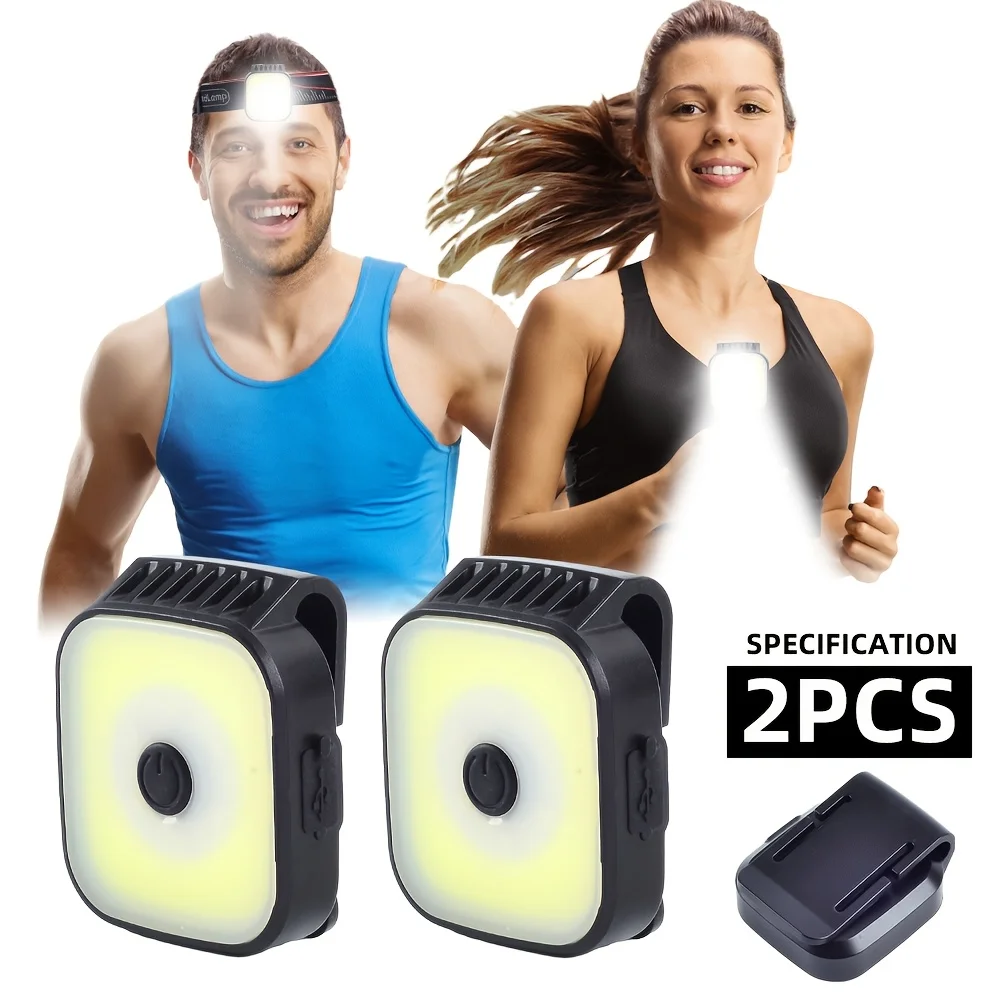 

FANDAO 2PCS Rechargeable LED Running Lights High Power LEDPortable running lighting chest light for Night Running Hiking Walking
