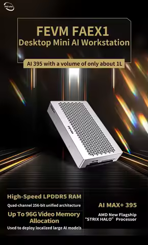 FEVM FAEX1 AMD Ryzen AI MAX+395 Mini Workstation Host MINI PC Gaming Computer WIFI BT USB4 Oculink 10G LAN Port wins11