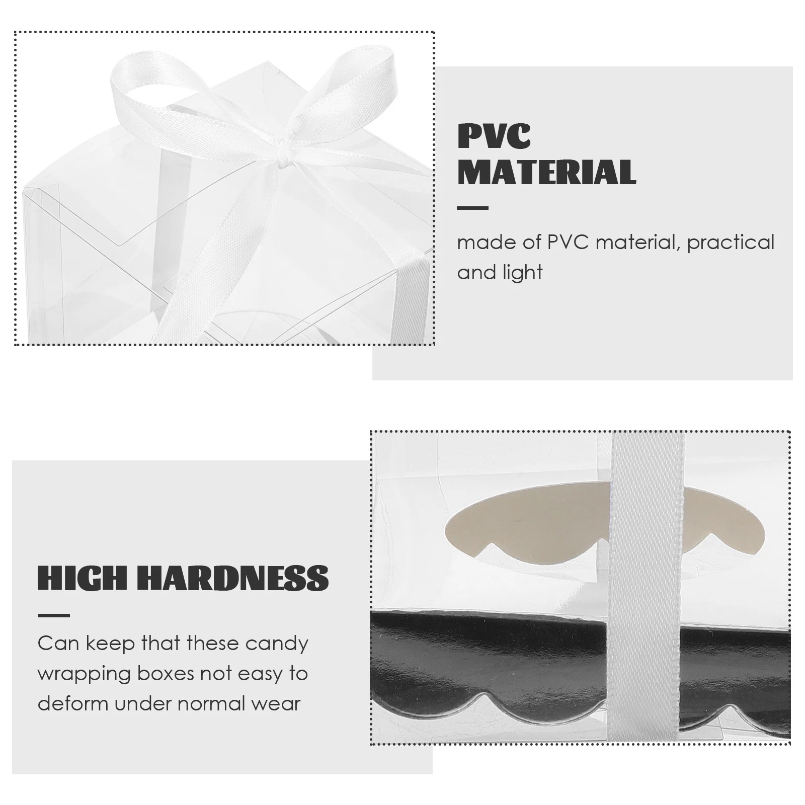 

12Pcs Clear Wedding Favor Boxes Transparent PVC Candy Packaging Boxes Candy Organizer Gift Holder Gift Box Box