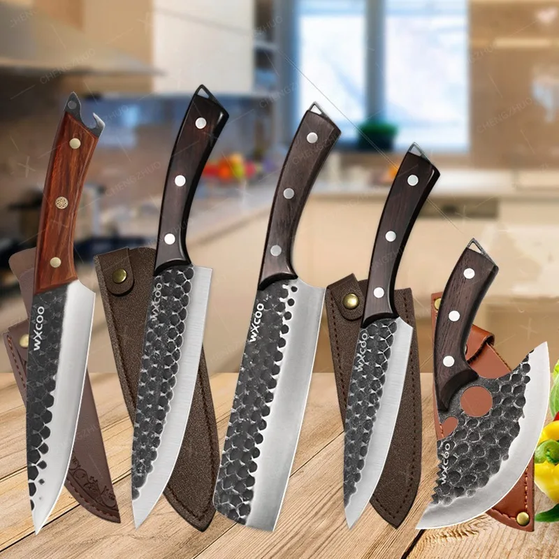 

Kitchen Chef Knife Boning Knife Stainless Steel Handmade Forged Meat Cleaver Household Vegetable Knives Chopper Knife