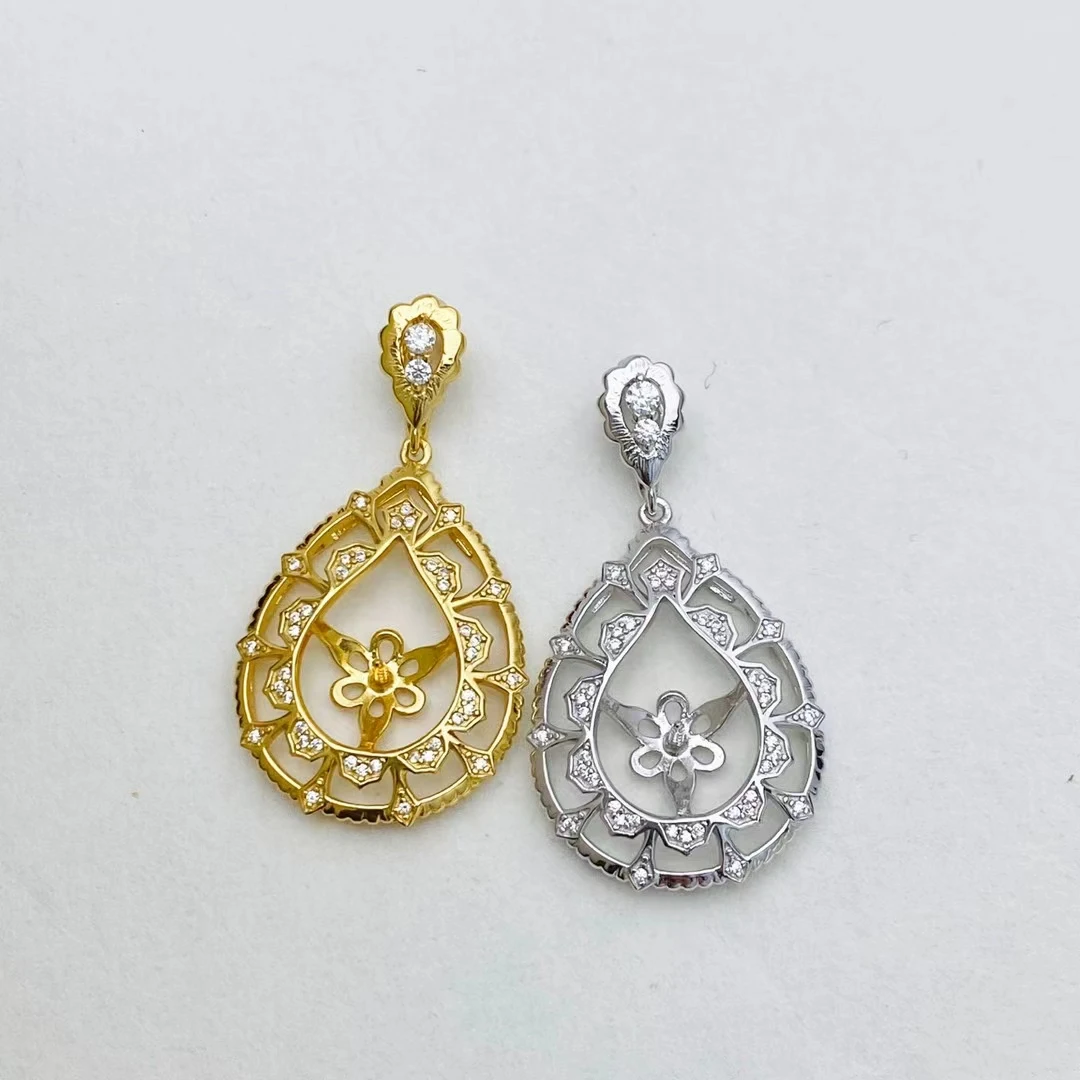 

Подвеска из стерлингового серебра 925 пробы, базовые крепления, фурнитура, детали, аксессуары для жемчужных бусин диаметром 10-11 мм