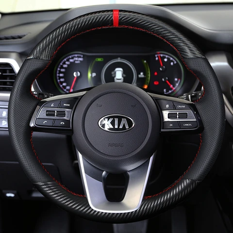 Чехол на руль автомобиля своими руками на заказ, 100% подходит для Kia K5 Optima 2018 2019 Sportage 3 2019 Forte Ceed Cee'd 2017 2018 2019