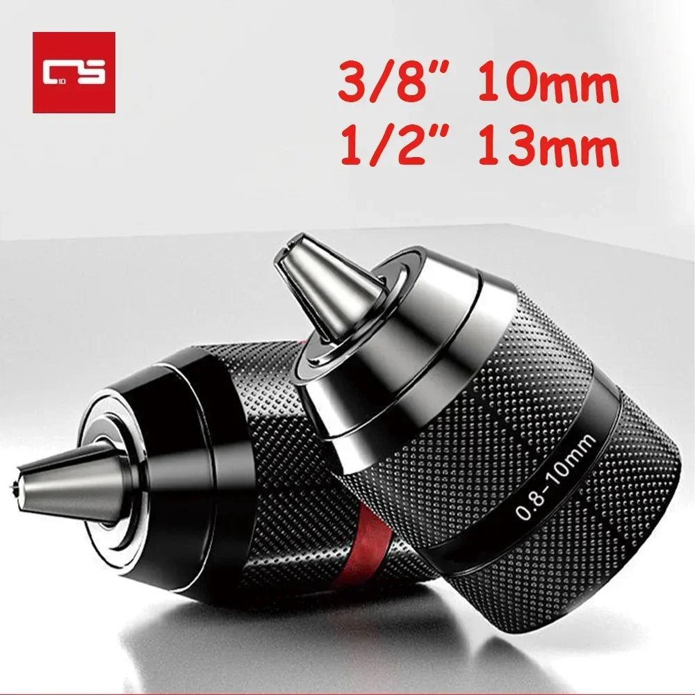 Auto Locking Metal Drill Chuck Keyless Quick Change Conversion Change Adapter Martelo Elétrico de Impacto Ratchet Drill Chuck 10 mm 13 mm