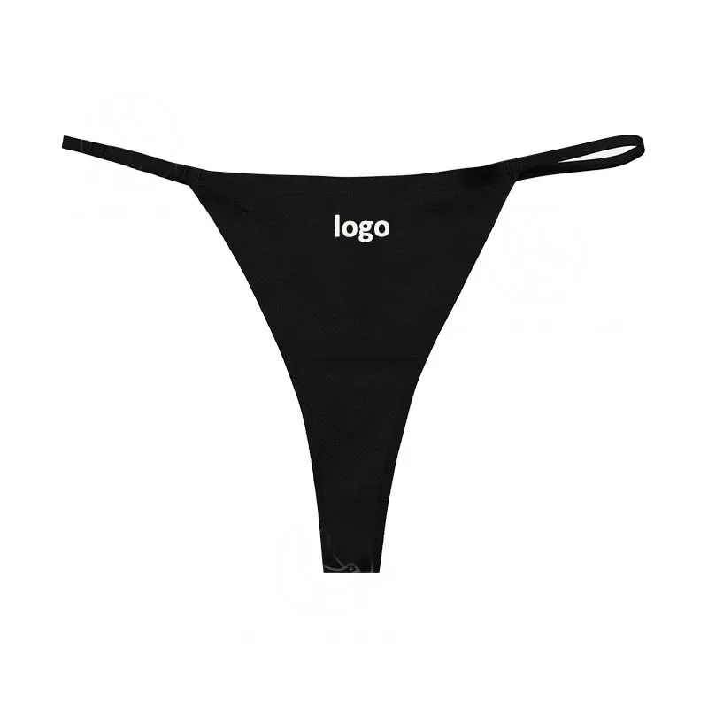 Customized logo seamless and sexy slim belt buckle T-shirt, girl fitness underwear women's thong underwear