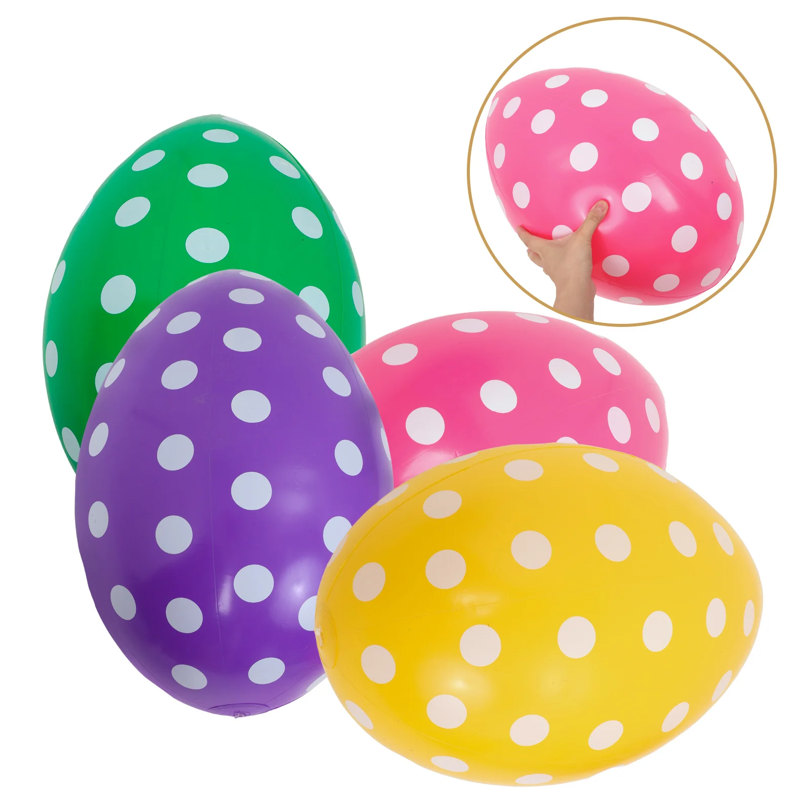 

4 Pcs Easter Inflatable Eggs Balloon Large Jumbo Decoration Giant Decorations Ornaments Pvc